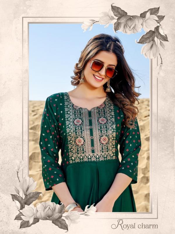 Hirwa Suncity Vol 2 Plus Size Designer Long Anarkali Kurti Collection